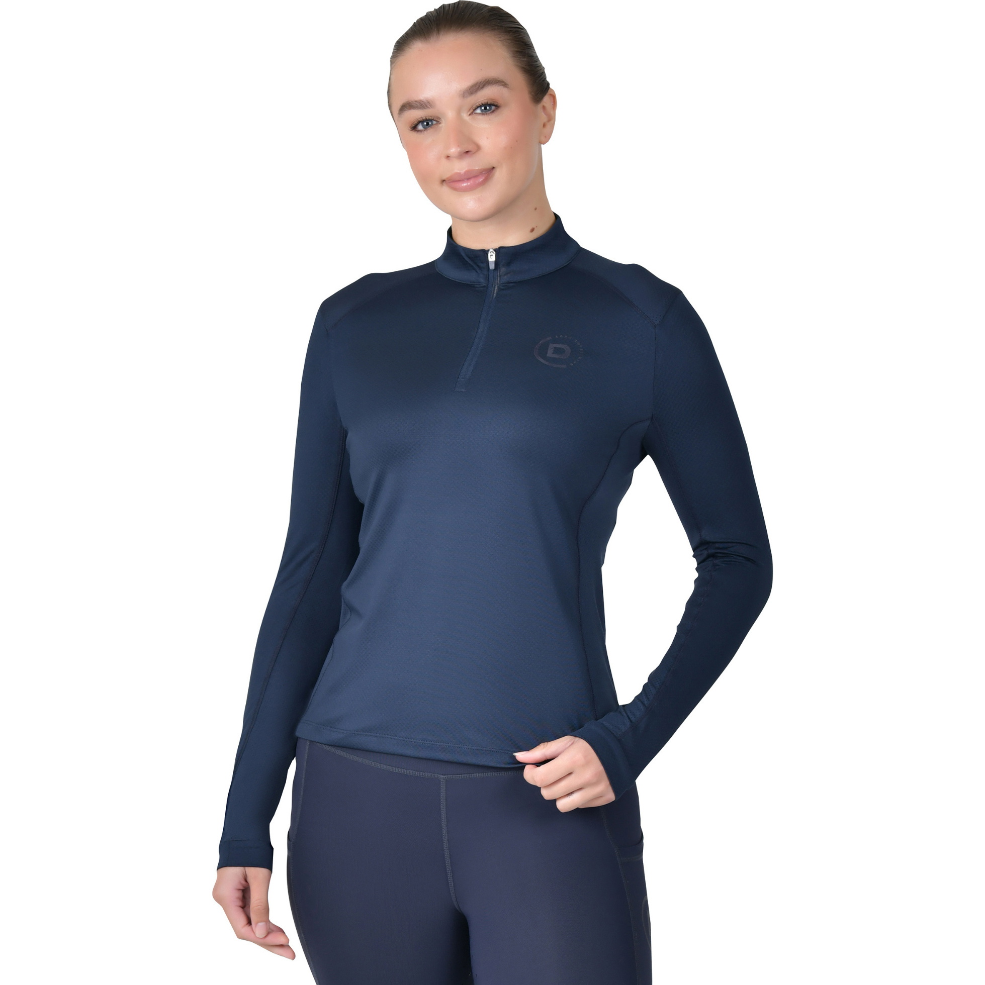 2025 Dublin Damen Atmungsaktiv Lang Ärmel Reiten Top 1027709 - Navy